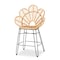 Baxton Studio Garan Modern Bohemian Natural Brown Rattan and Black Metal Counter Stool 212-12810-ZORO - alternate 8